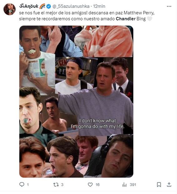 Chandler Bing meme. Foto: X