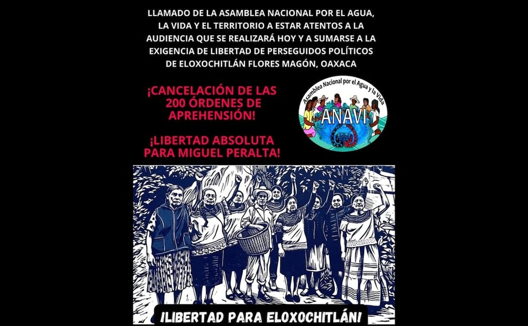 La Asamblea Nacional por el Agua la Vida y el Territorio se tiene prevista una concentración a las 11 horas en las instalaciones del Centro Nacional de Comunicación Social, en la colonia Roma Norte. Foto: Facebook