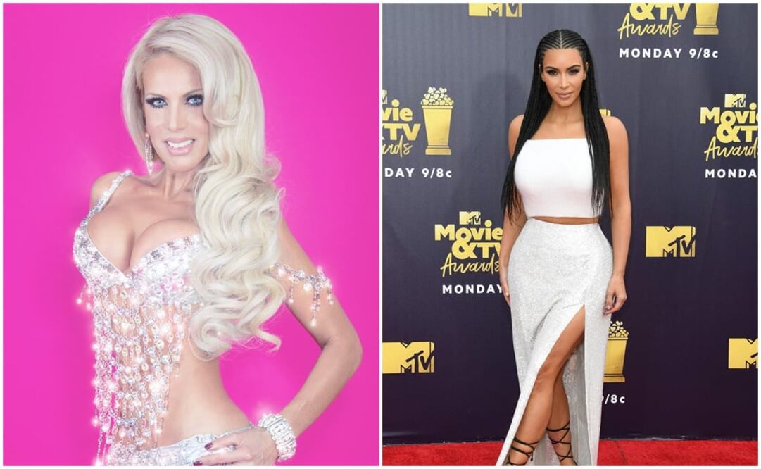 Lorena Herrera y Kim Kardashian. Fotos: Archivo y AFP