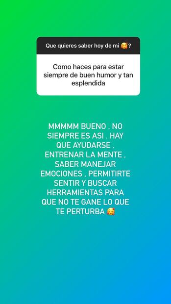 Posteo de Natasha Klauss. Fuente: Instagram @natashaklauss27
