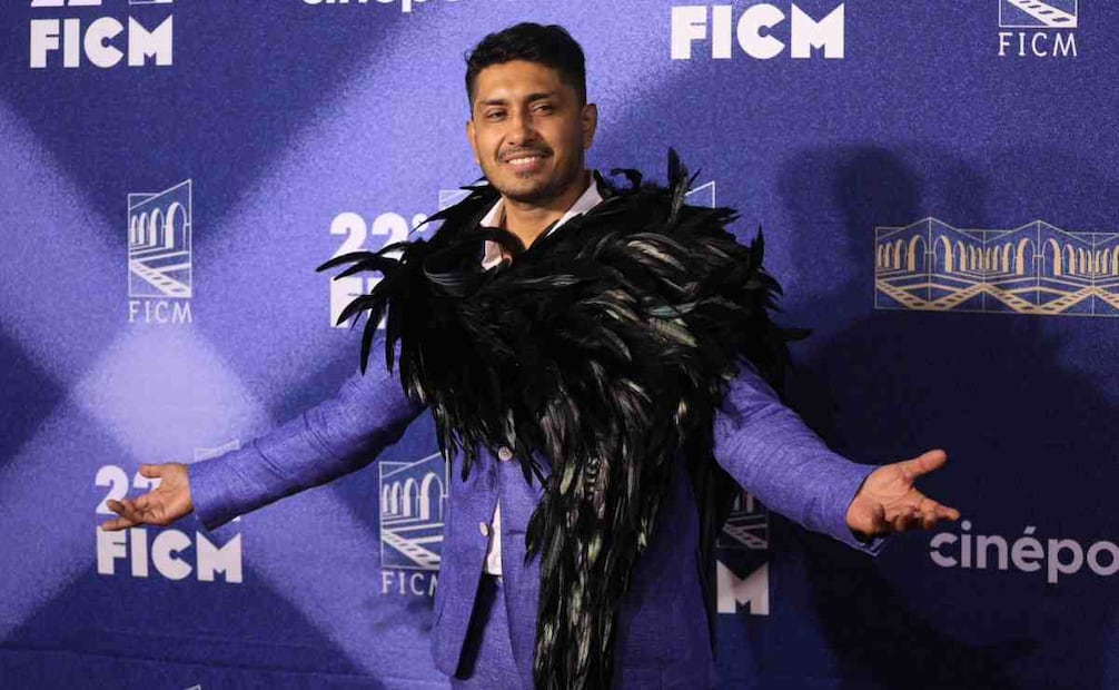 El actor Tenoch Huerta en la alfombra roja de Pedro Páramo en el FICM . Fotos: Berenice Fregoso/EL UNIVERSAL