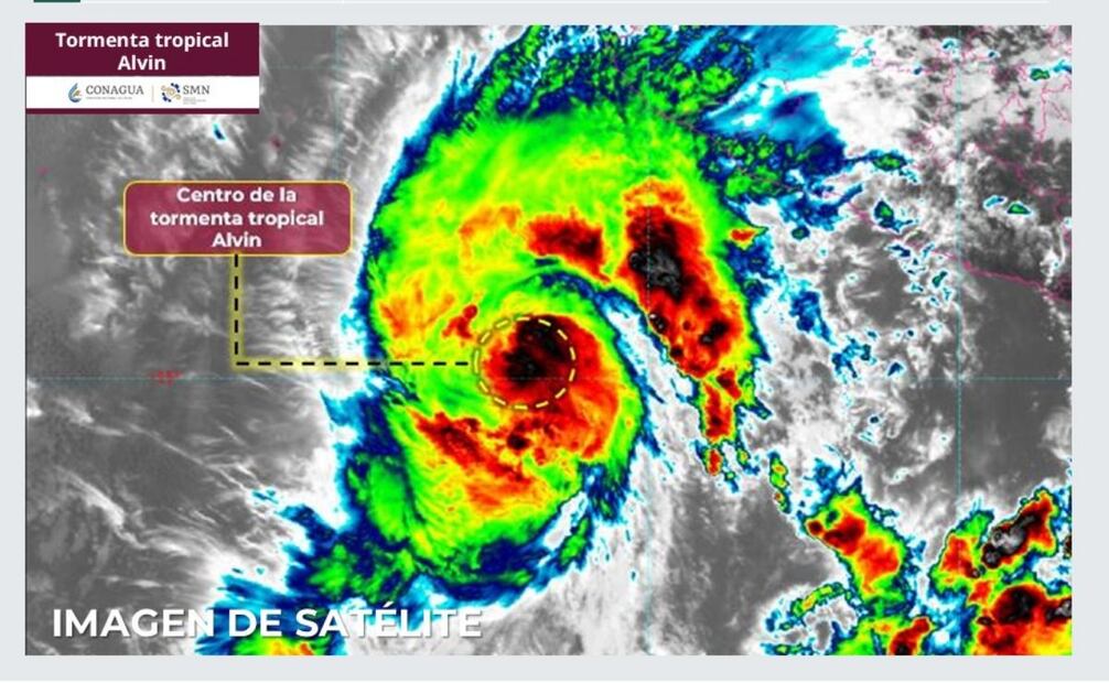 Tormenta tropical "Alvin". Foto: Especial