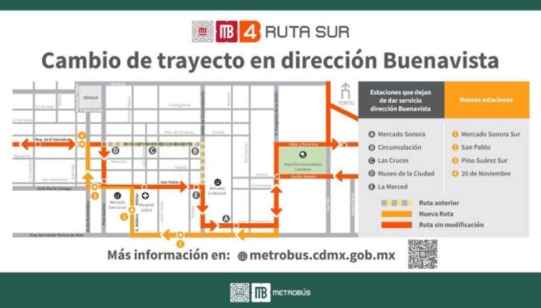 ¡Ahora sí! Inicia operación de las nuevas estaciones de la Ruta Sur de la Línea 4 del Metrobús