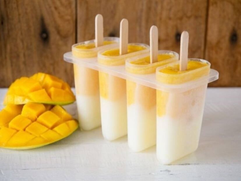 #Receta: paletas heladas de mango y yogur 