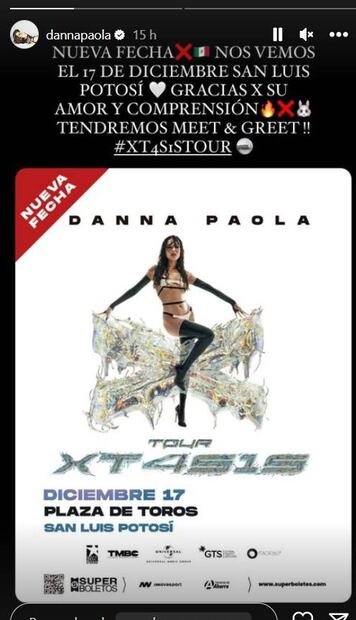 Entre lágrimas, Danna Paola explica por qué pospone su gira XT4S1S
