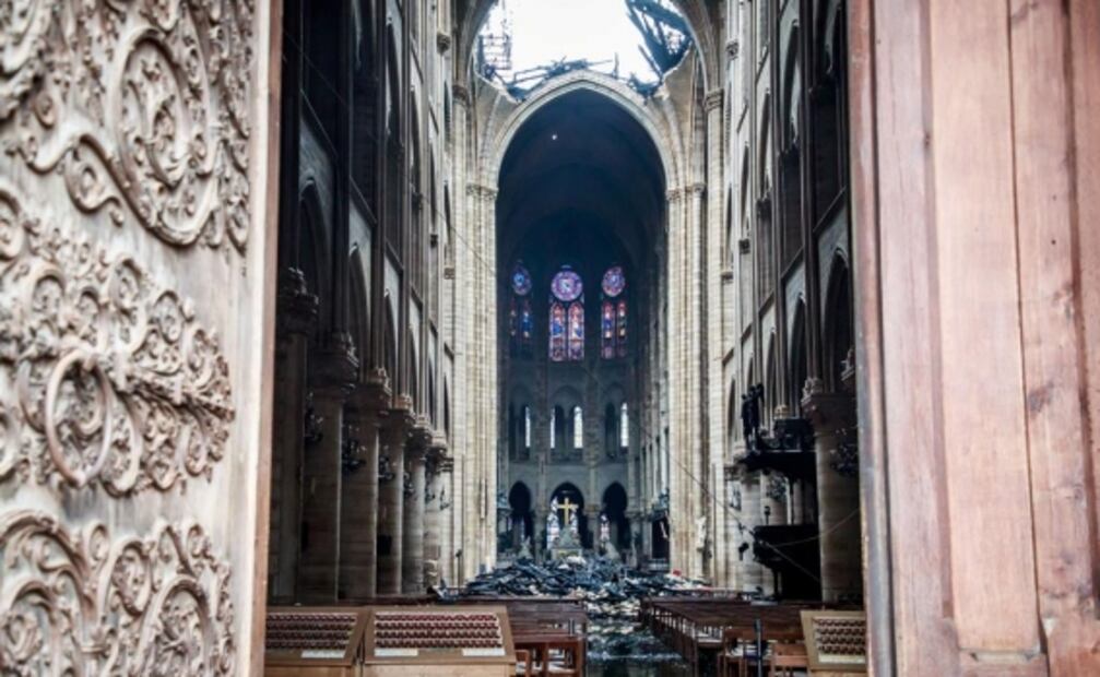 ¿Cómo se ve el interior de la catedral de Notre Dame tras el incendio?