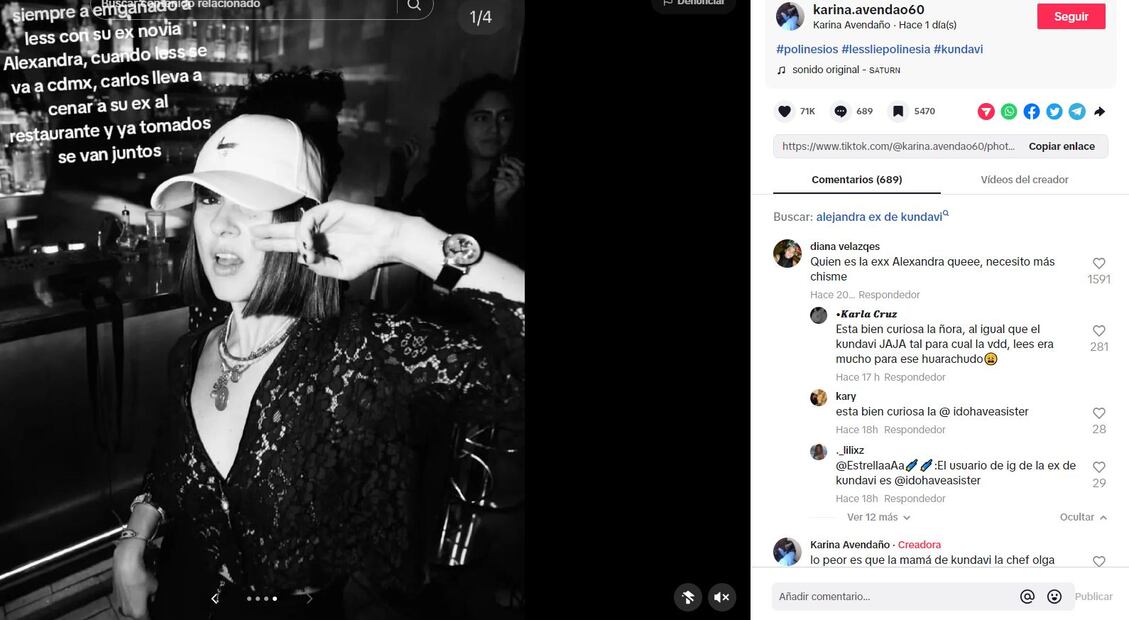Quien es la pareja de Leslie Polinesia 
Foto: Captura de pantalla