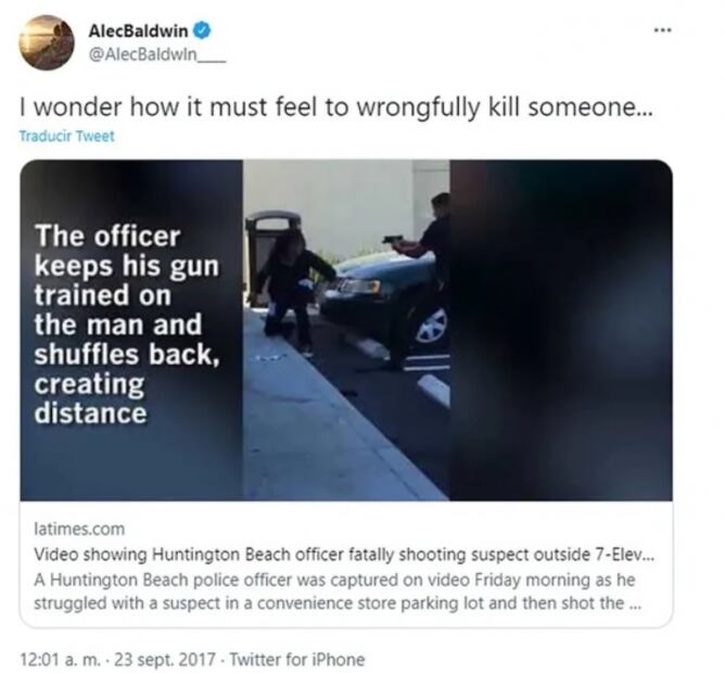 La pregunta premonitoria de Alec Baldwin cuatro años antes de la tragedia en el set