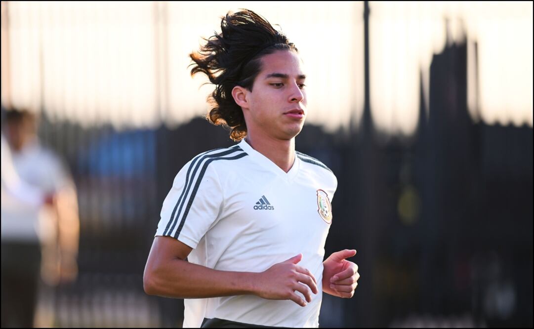 Diego Lainez en un entrenamiento con la Selección Mexicano. Foto: Imago7