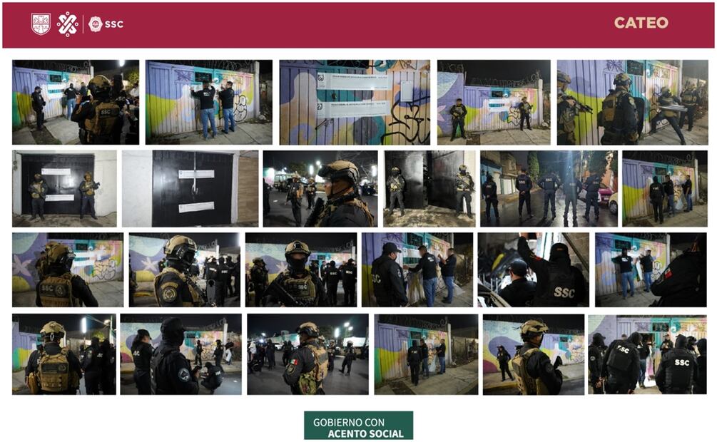 Elementos de la SSC y la Fiscalía capitalina aseguraron alrededor de 20 toneladas de autopartes durante cateo en Iztapalapa. Foto: Especial