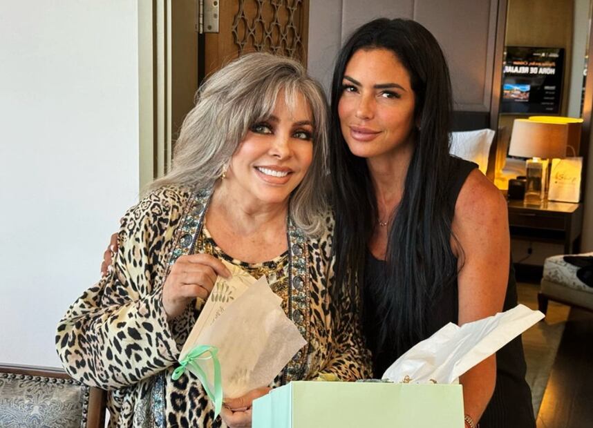 Verónica Castro y Mariela Sánchez, la nueva pareja de su hijo Cristian.
Foto: Instagram