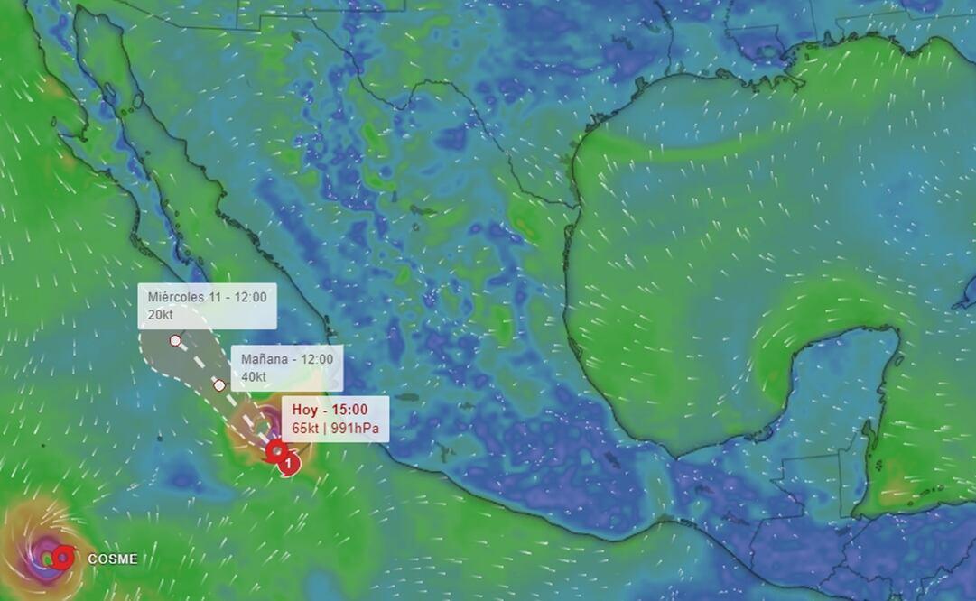Plataformas digitales para seguir la trayectoria del huracán Bárbara. Foto: Captura de pantalla