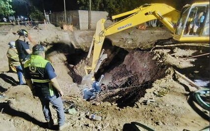 Derrumbe en obra de drenaje en Ciudad Obregón, Sonora, deja tres trabajadores sin vida 
