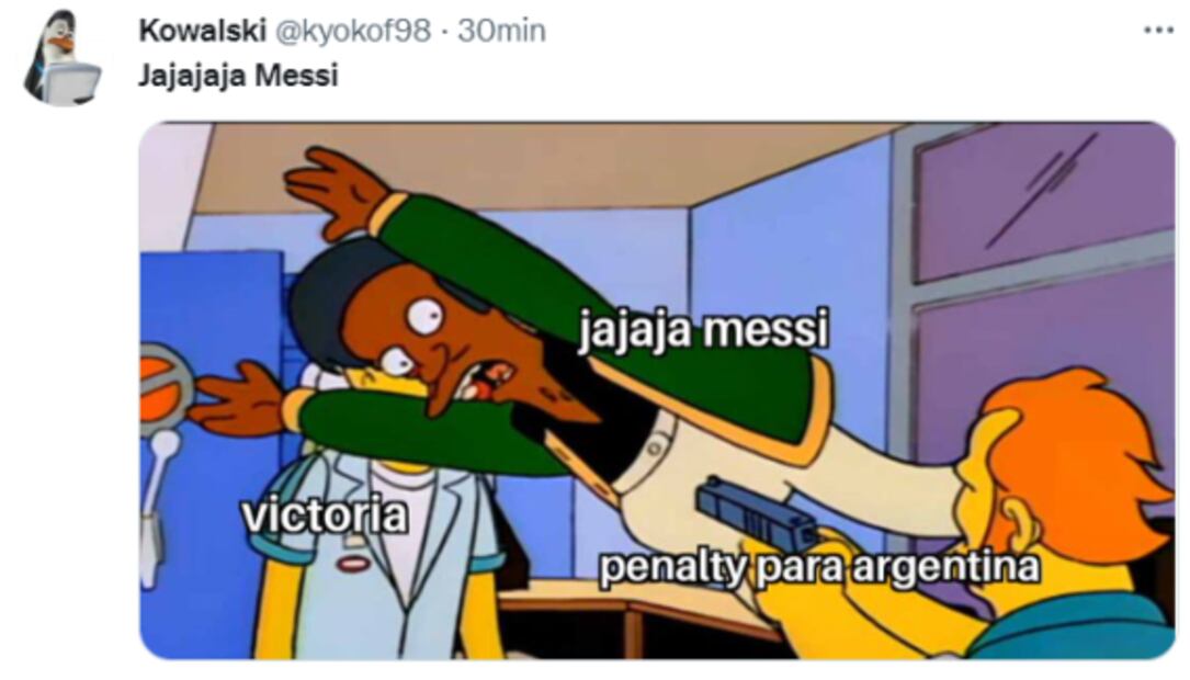 Messi falló un penalti y fue víctima de los memes