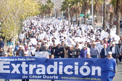 "Caravana por la Dignidad" de Corral recorre capital de Chihuahua