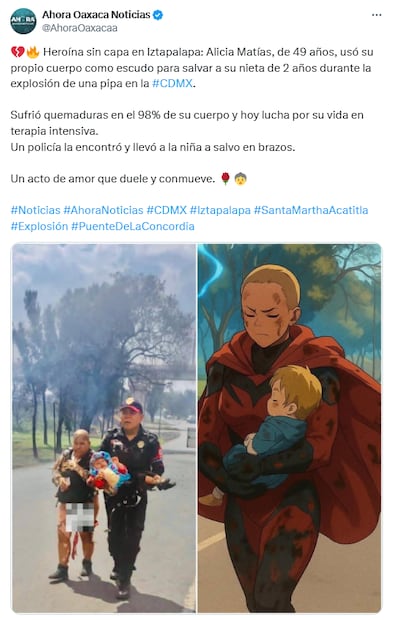 Imágenes en redes en tributo a la "Abuelita de Iztapalapa". Foto: X