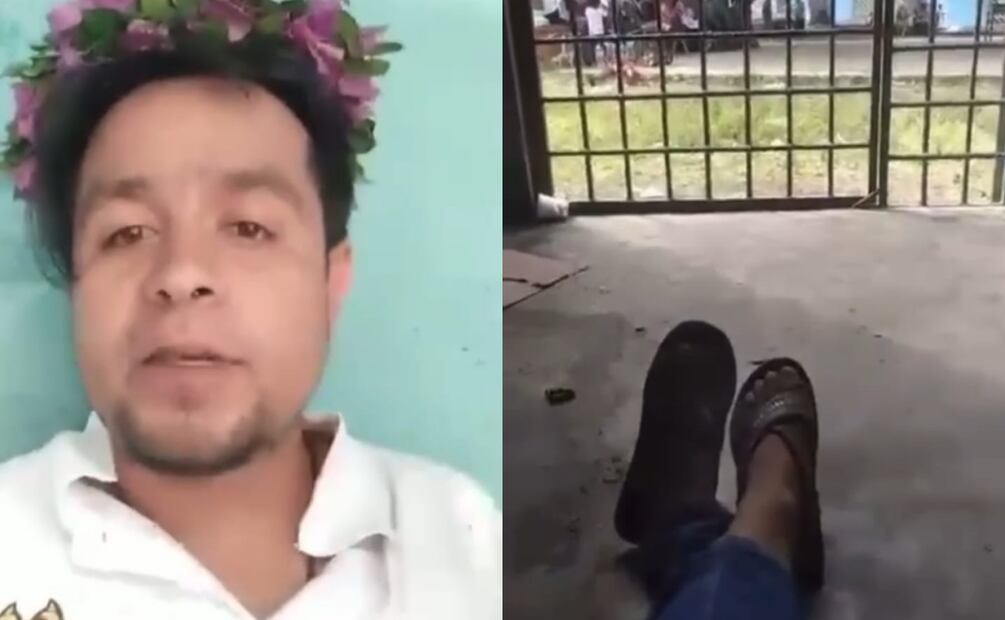 Pobladores encierran a maestro en cárcel comunitaria de Hidalgo (23/05/2025). Foto: Especial