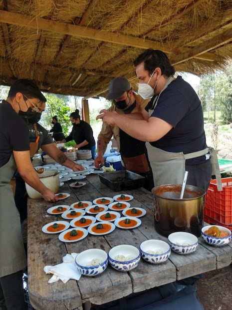 Albóndigas de quelite en salsa de jitomate