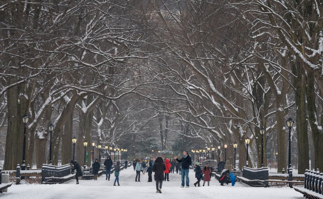 La Ciudad de Nueva York, que el martes registró su primera nevada en más de dos años, estaba en el punto de mira luego de que el Servicio Meteorológico Nacional advirtió de que podrían caer entre 7,6 y 12,7 centímetros de nieve el viernes en el estado. Foto: EFE