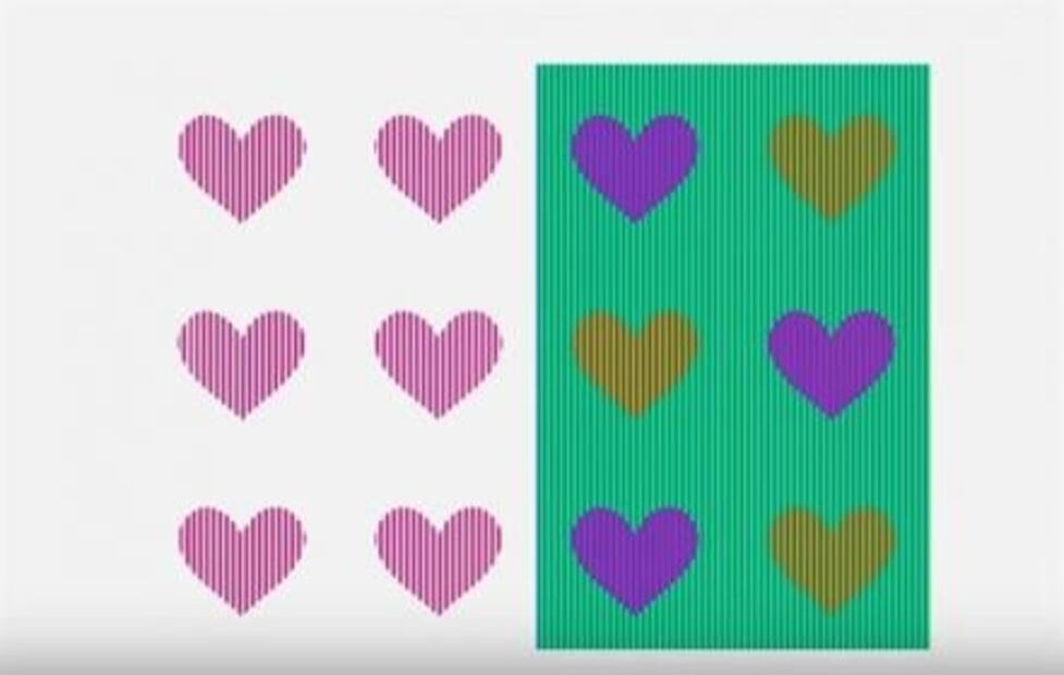 Reto Viral. ¿De qué color son los corazones?