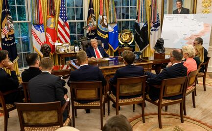 Trump asegura que acuerdo de paz en Ucrania le ayudaría a "ir al cielo"; "he oído que no voy bien", dice el mandatario