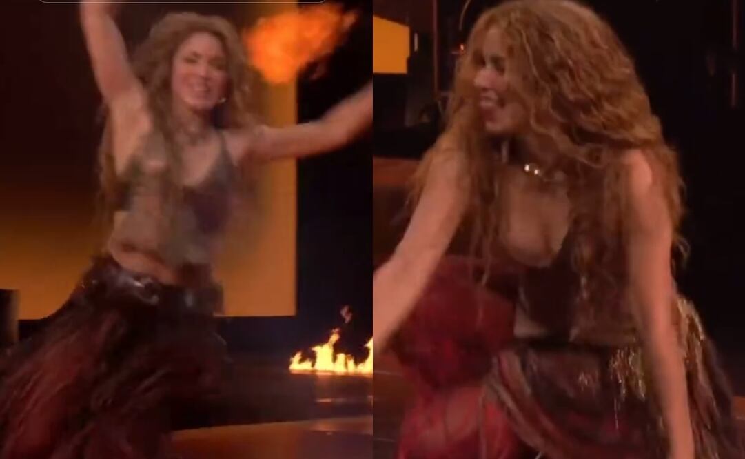 Shakira se cayó durante su más reciente concierto en Montreal. Foto: Vía TikTok @MultiversoShakiFan.