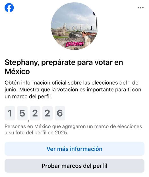 Internautas han reportado que Facebook realiza un llamado al voto y agrega un marco para la foto de perfil. Foto: Captura