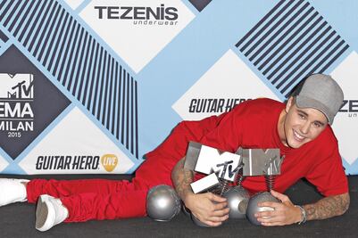 Los EMA son de Justin Bieber