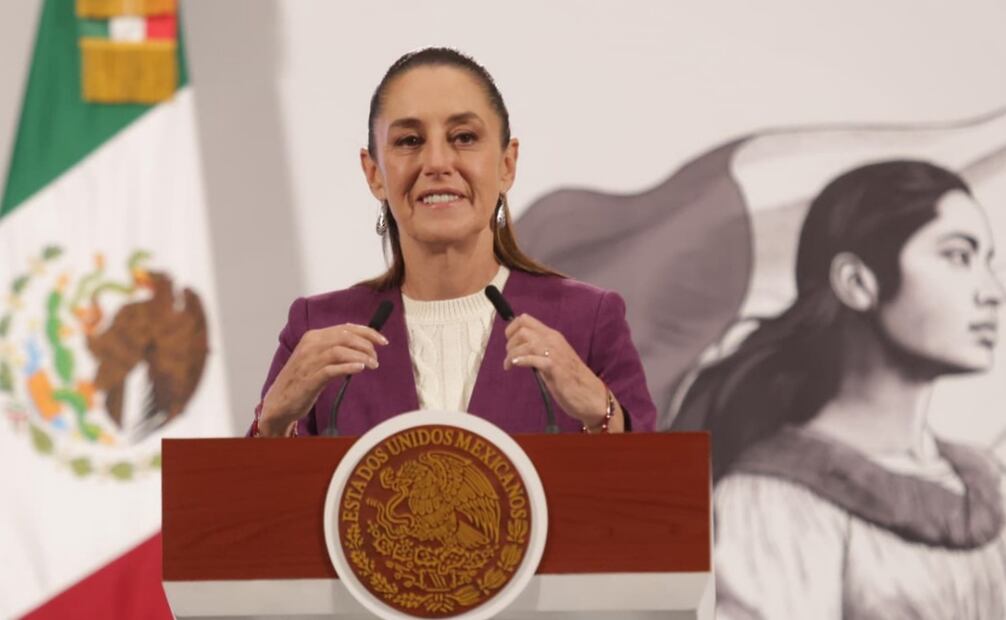 Conferencia matutina de la presidenta Claudia Sheinbaum en Palacio Nacional el 14 de agosto de 2025. Foto: Carlos Mejía / EL UNIVERSAL