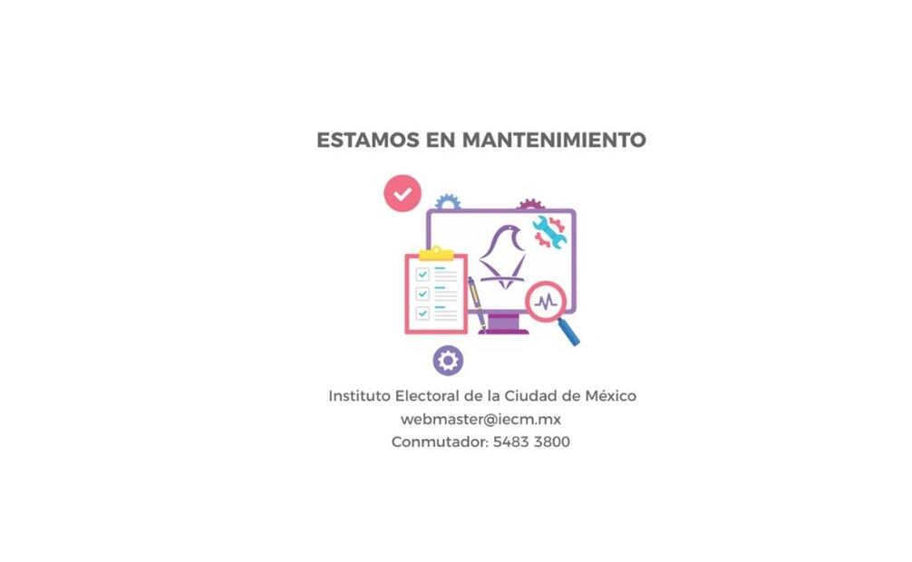 Mantenimiento página del PREP del IECM/ Captura de pantalla