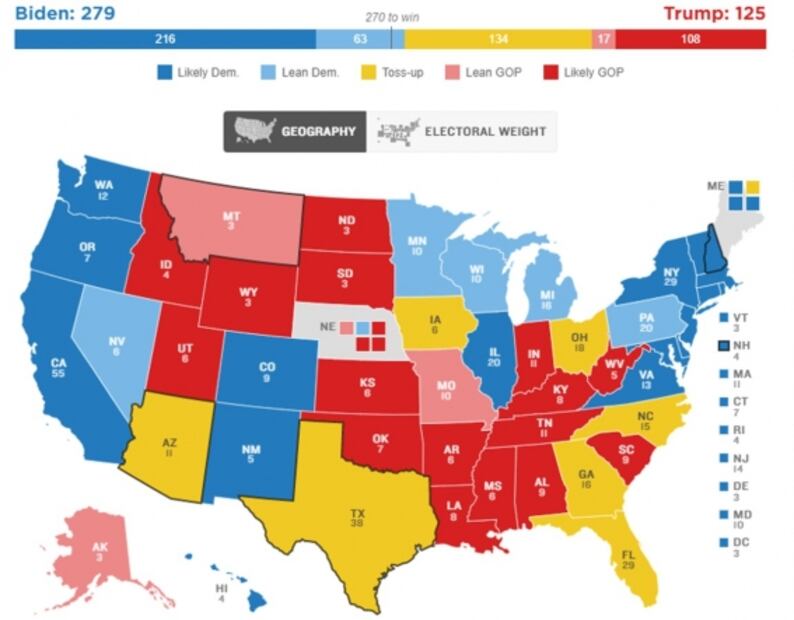 ¿Qué estados deciden las elecciones en Estados Unidos?