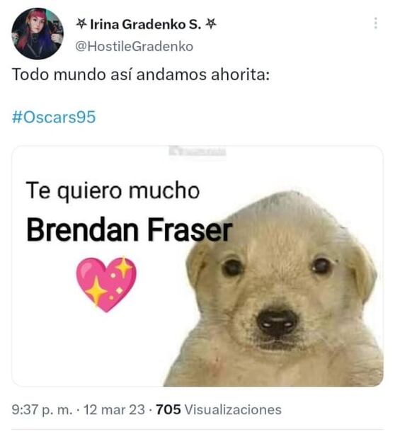 Brendan Fraser se lleva su primer Premio Oscar y se desatan los memes