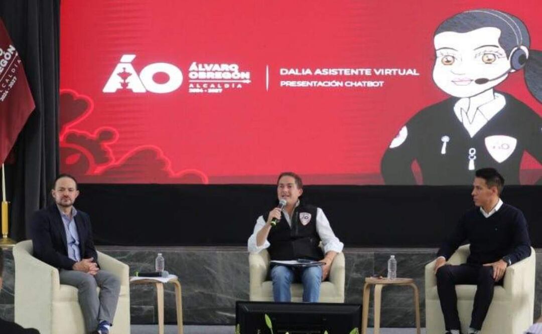 Alcalde de Álvaro Obregón, Javier López Casarín presenta a Dalia, un chatbot de WhatsApp para atender reportes ciudadanos (04/06/2025). Foto: Especial