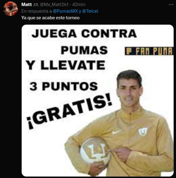 Los mejores memes de la derrota de Pumas
