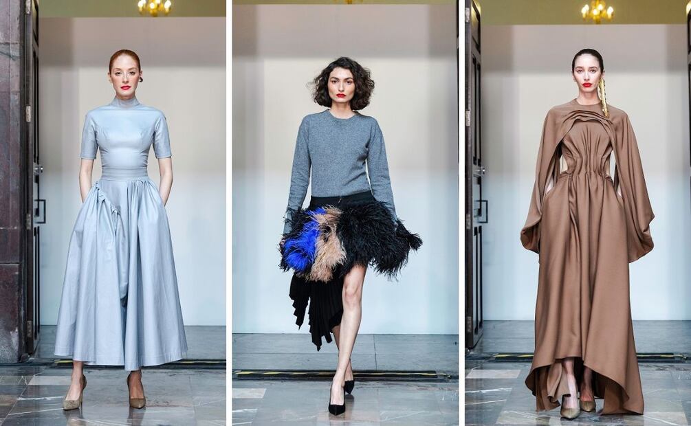 Abel López presentó su colección en colaboración con la marca de calzado Dione. Foto: Cortesía Volvo Fashion Week México