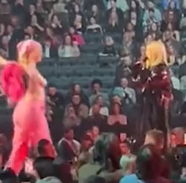 La reacción de Avril Lavigne ante una mujer que subió al escenario sin camisa en los Premios Juno