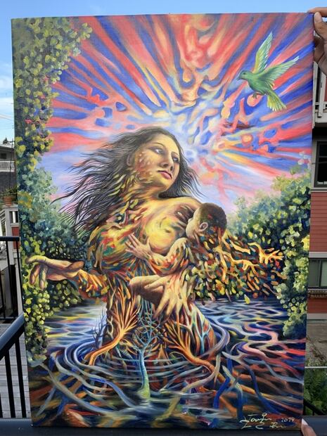 Jorge, el pintor huasteco que tenía que ocultarse y hoy triunfa en Canadá