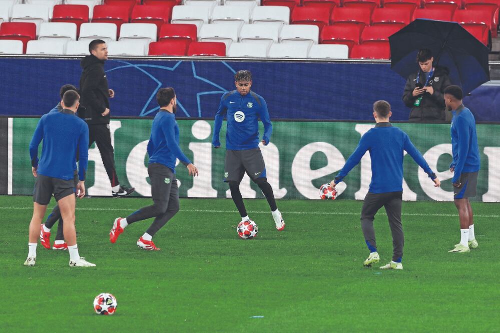 El buen accionar del Barcelona en Europa se ha debido a sus delanteros. (21/01/2025) Foto: Miguel A. Lopes / EFE