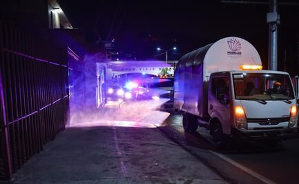 Sanitizan calles de Temixco, segundo lugar en víctimas de Covid-19 en Morelos