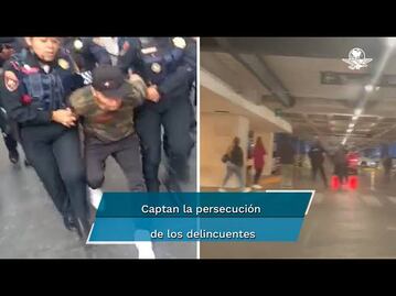 “¡Me duele!” ladrón herido se queja al ser detenido en plaza Mitikah