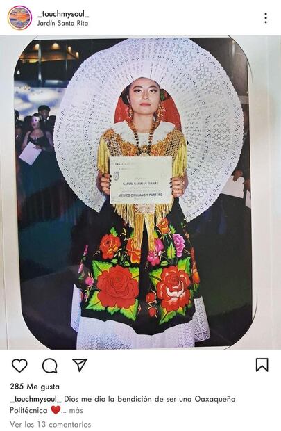 Danae Salud compartió que su familia es orgullosamente oaxaqueña. Foto: Instagram @_touchmysoul_