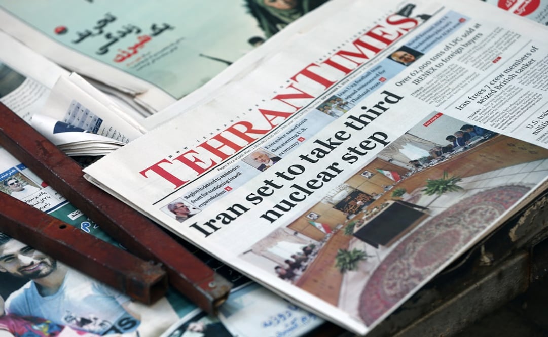 Some newspapers are pictured in Tehran, Iran - Photo: Nazanin Tabatabaee/WANA (West Asia News Agency) via REUTERS