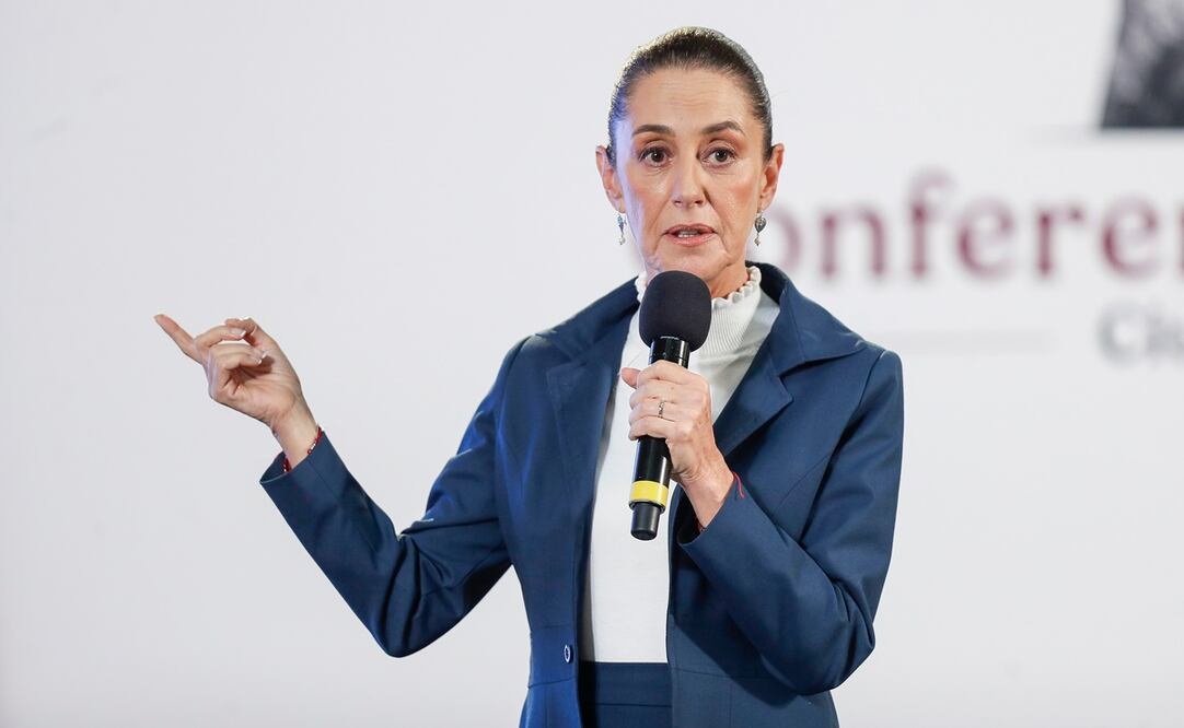 Claudia Sheinbaum en su conferencia matutina de este jueves 24 de octubre. Foto: EFE / Isaac Esquivel