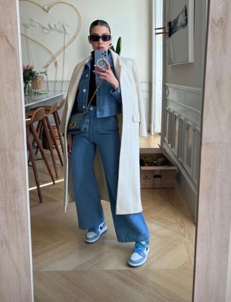 Total denim: el look de Michelle Salas que te hará ver más alta