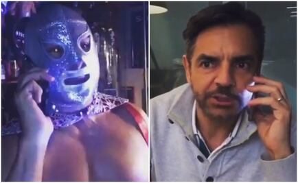 Eugenio Derbez bromea con "El Santo"