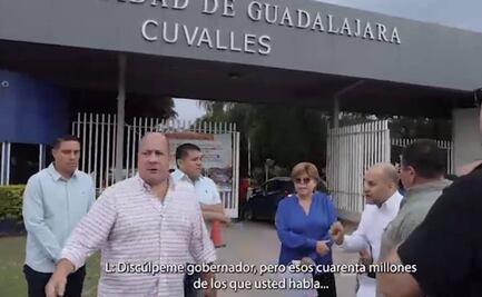 Alfaro va a grabar video en la UdeG y terminan increpándolo; acusan intimidación del gobernador