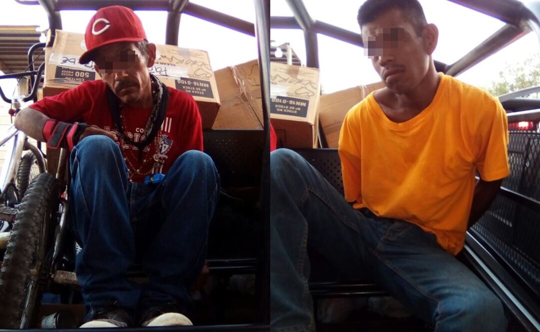 José Reynaldo, de 29 años y Jesús Alonso, de 38, detenido por la policía local. (FOTOS: Policía Municipal de Hermosillo)