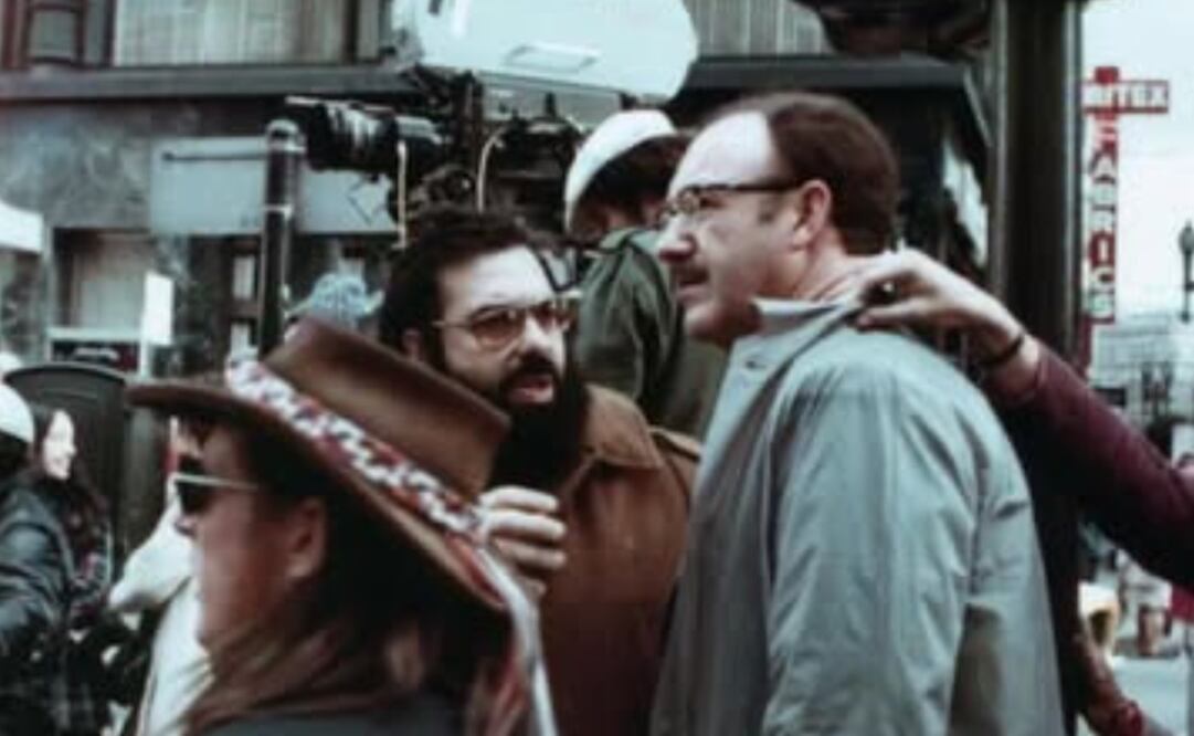 Francis Ford Coppola y  Gene Hackman durante el rodaje de "The Conversation" ('La conversación'), un filme escrito, producido y dirigido por Coppola y que fue candidata al Oscar a mejor película y guión original. Instagram francisfordcoppola