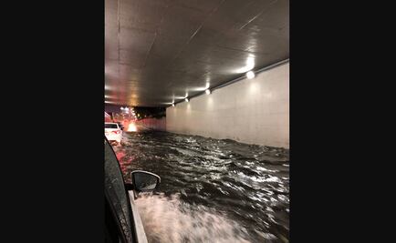 Lluvia en CDMX deja inundaciones en Viaducto