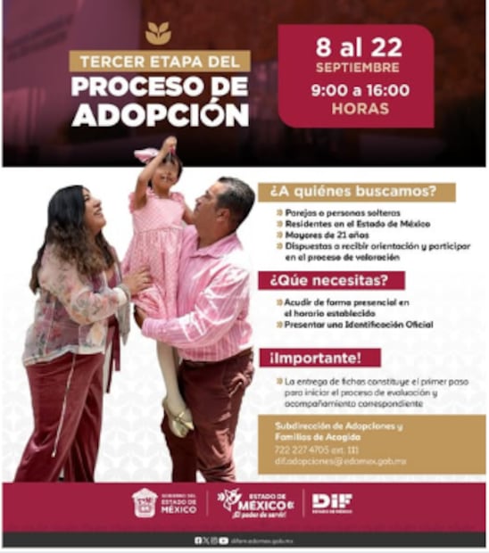 Cada etapa del proceso de adopción representa una oportunidad para reducir el número de niñas y niños en centros de asistencia social.
Foto: Captura de pantalla en Facebook